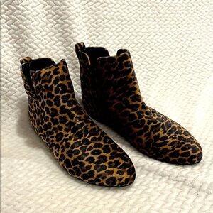 Born Animal Leopard Print Womens Ankle Boots Size 7.5 M NEW